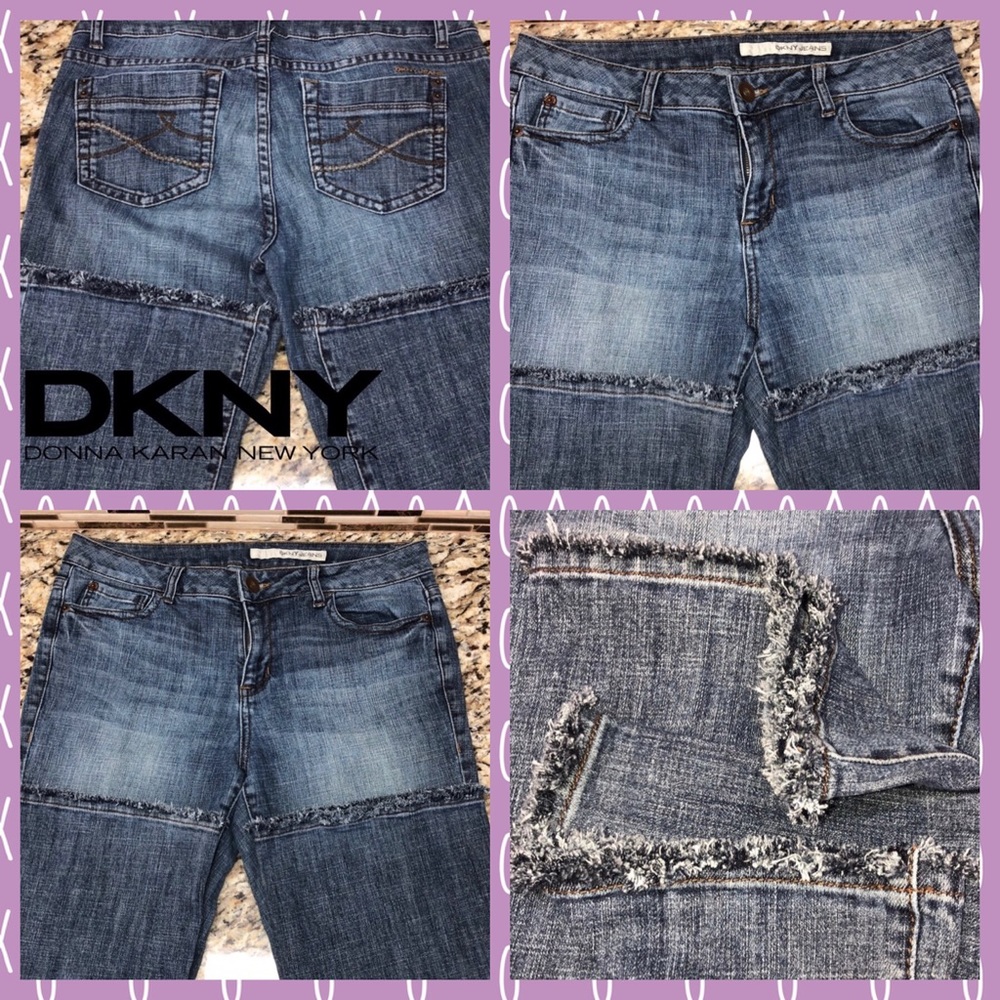 DKNY woman’s raw flare edge jeans